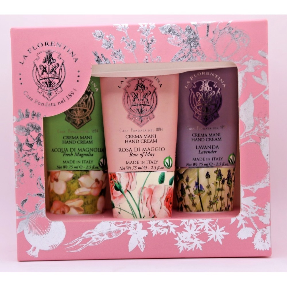 La Florentina Hand Creams 2.5 oz ea Magnolia/Rose/lavender NIB